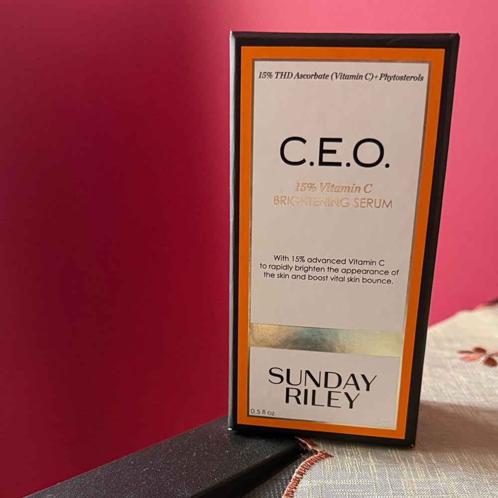 Sunday Riley C.E.O. Vitamin C Serum in Orange and White